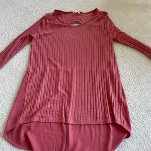 Pleione Pink Tunic Style Blouse, size large